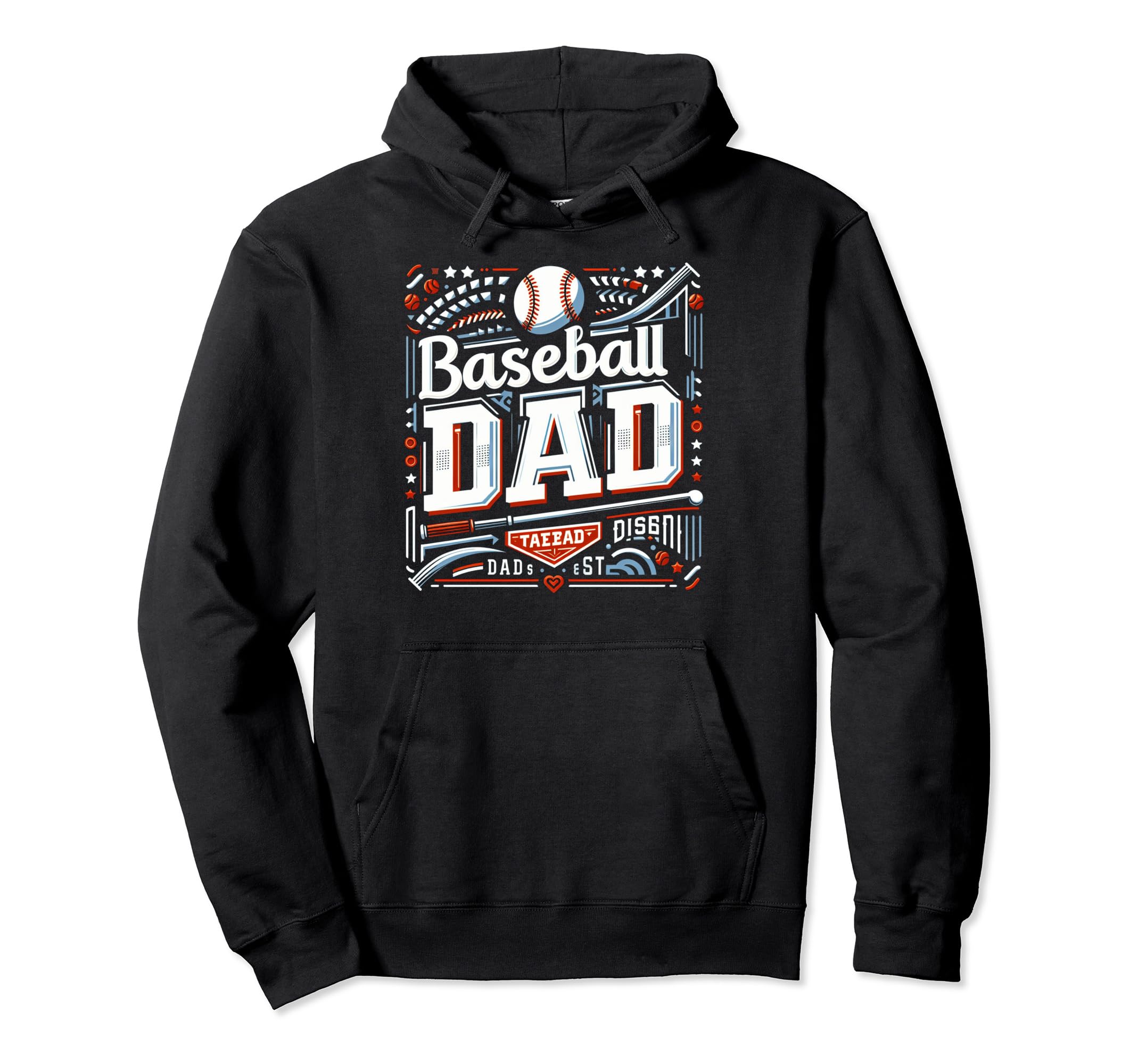 Baseball Dad Fathers Day Hoodie - Graphic Print for Adults - T-Shirt, Sweatshirt, Hoodie