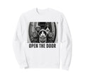Open Door Cat Gang Funny Meme Sweatshirt - Minimalist Print for Adults - T-Shirt, Sweatshirt, Hoodie