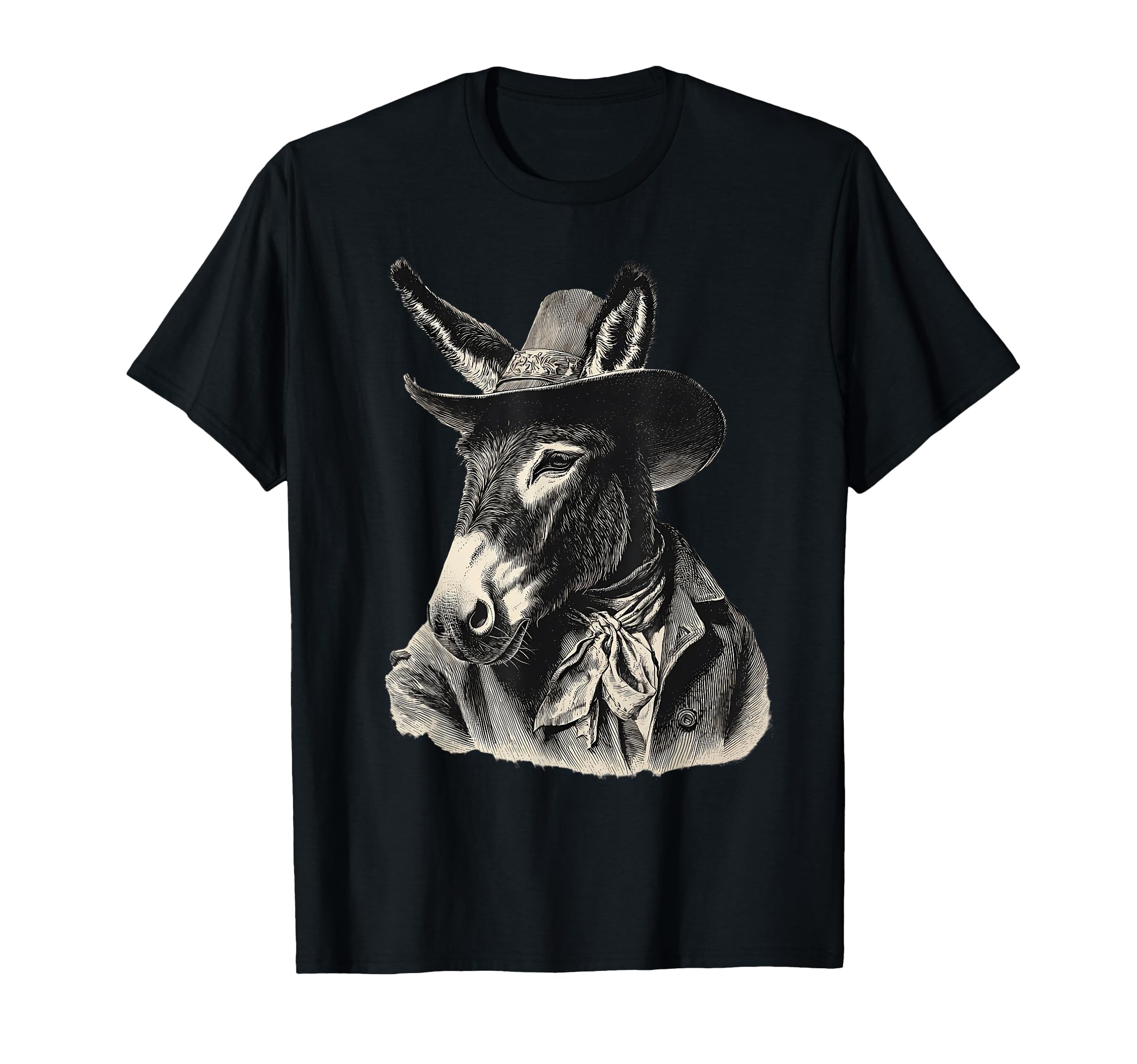 Donkey Cowboy Rodeo Cowgirl Western T-Shirt - Fun Novelty Design Men Women - T-Shirt, Sweatshirt, Hoodie