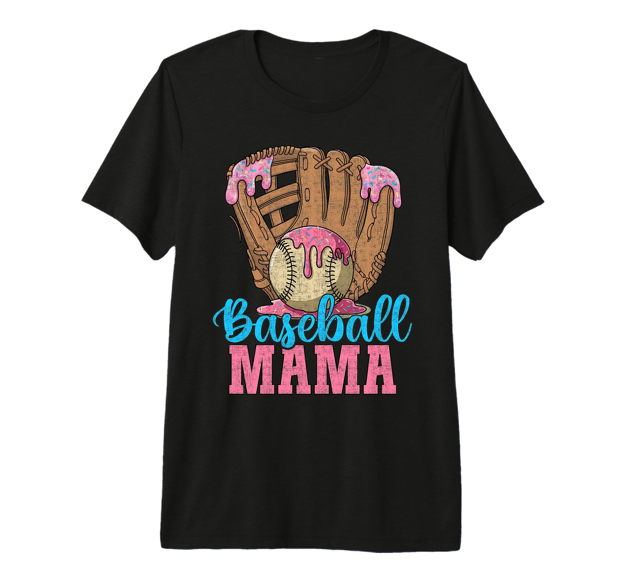 Baseball Mama Funny Game Day Ice Cream T-Shirt - Trendy Graphic Men Women - T-Shirt, Sweatshirt, Hoodie