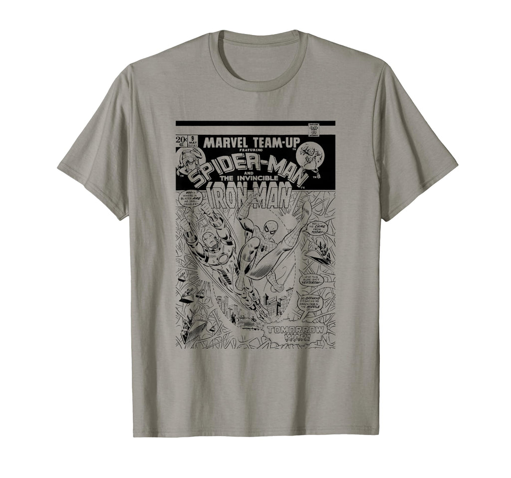 Marvel Comics Spider Iron Old Comic T-Shirt - Aesthetic Graphic Unisex - T-Shirt, Sweatshirt, Hoodie