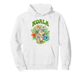Koala Groovy Floral Koala Watercolor Boho Hoodie - Novelty Apparel Unisex - T-Shirt, Sweatshirt, Hoodie