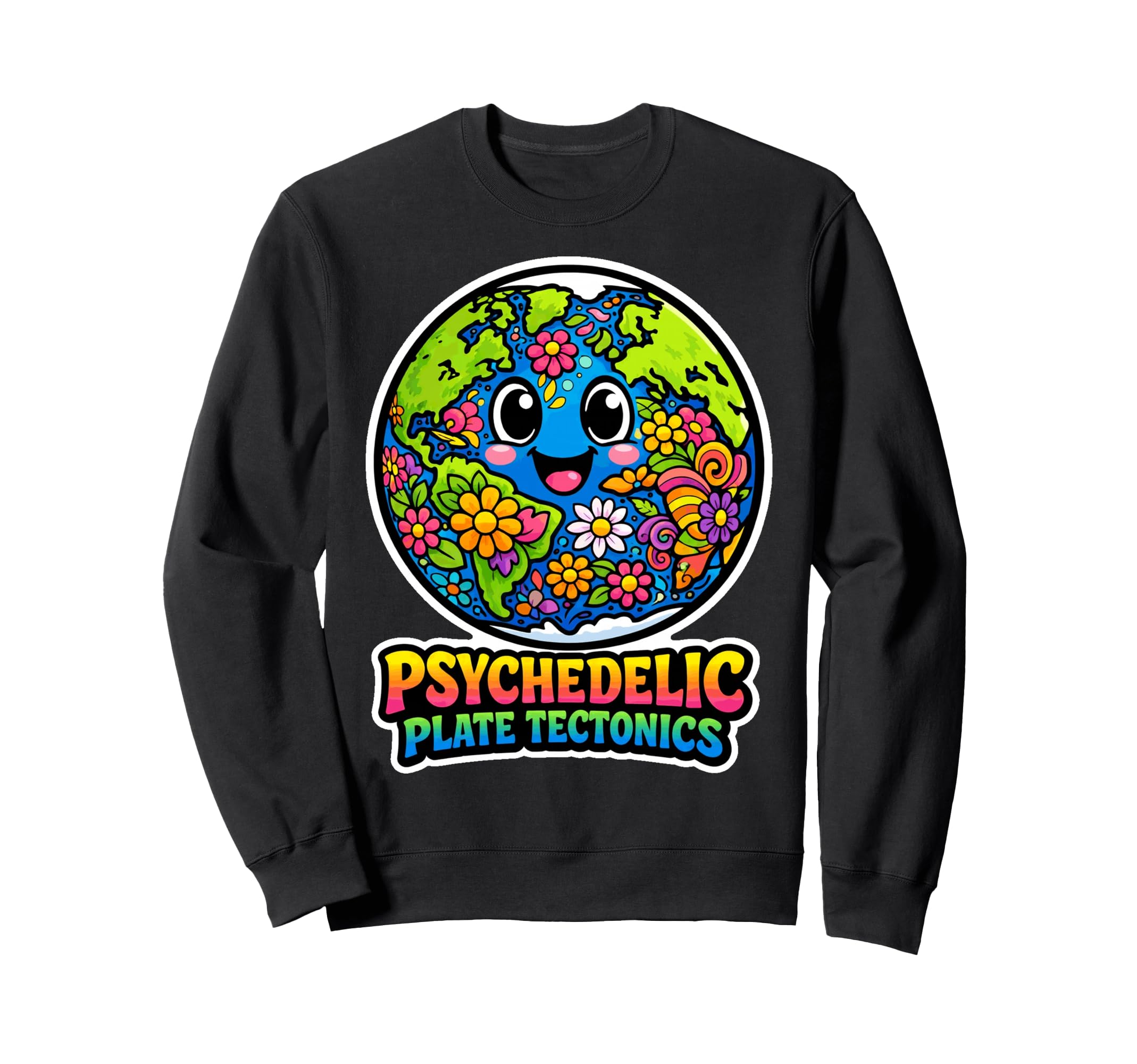Psychedelic Plate Tectonics Earth Day Sweatshirt - Novelty Apparel Unisex - T-Shirt, Sweatshirt, Hoodie