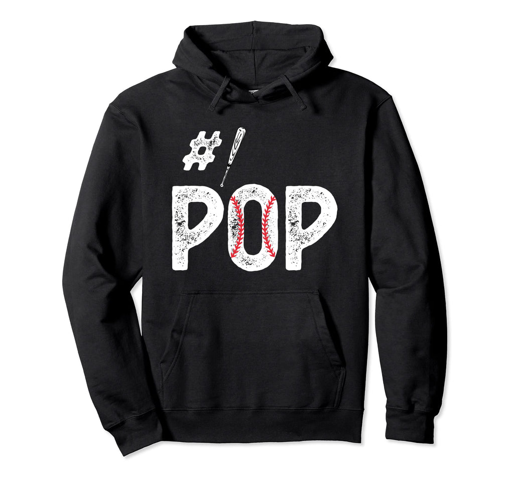 Baseball Pop Number One 1 Dad Baseball Hoodie - Fun Novelty Design Unisex - T-Shirt, Sweatshirt, Hoodie