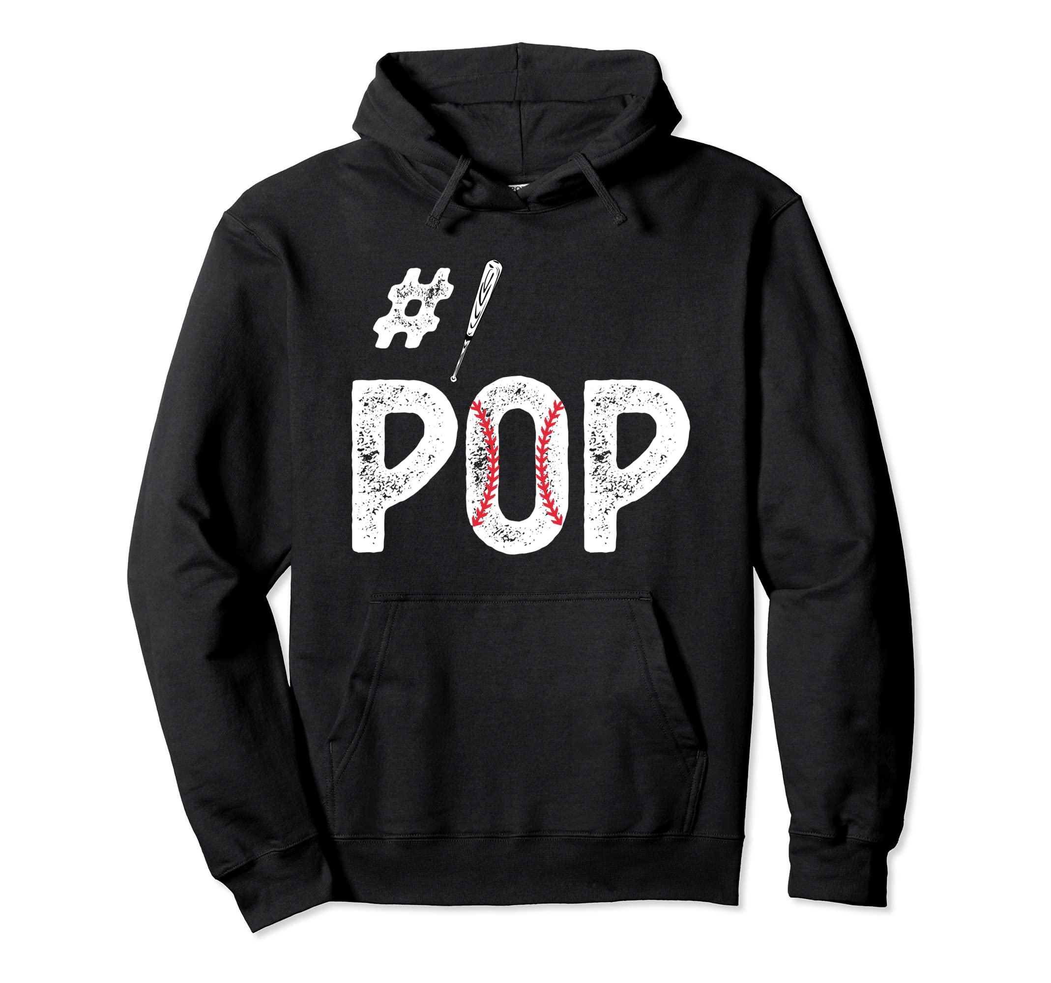 Baseball Pop Number One 1 Dad Baseball Hoodie - Fun Novelty Design Unisex - T-Shirt, Sweatshirt, Hoodie