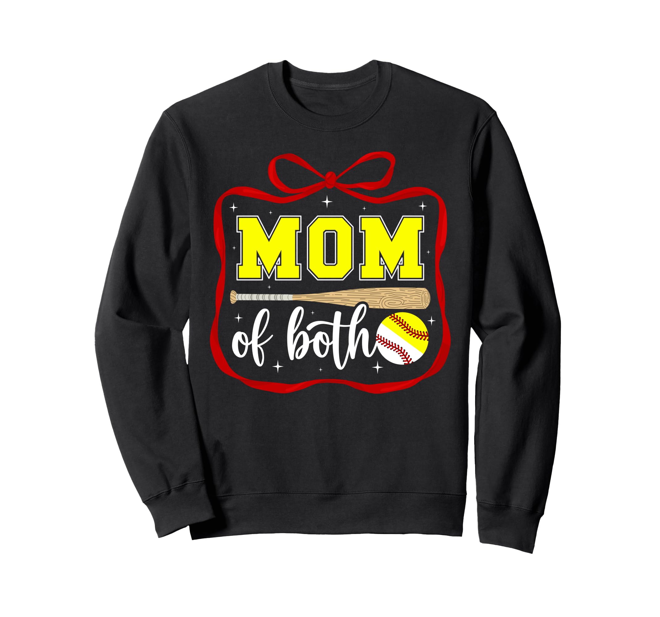 Mom Both Coquette Baseball Softball Mom Sweatshirt - Trendy Graphic Unisex - T-Shirt, Sweatshirt, Hoodie