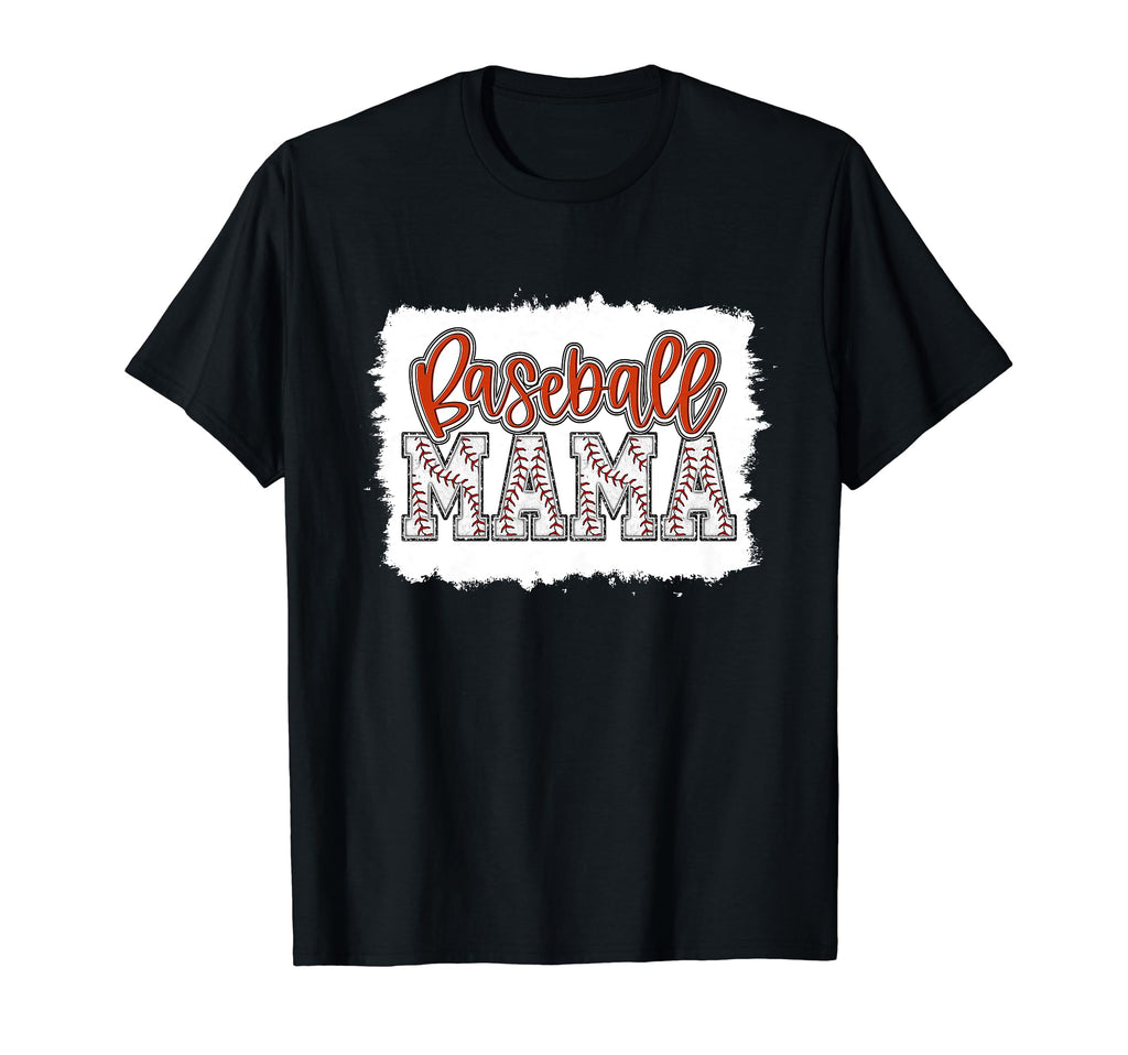 Baseball Mom Orange Baseball Mama T-Shirt - Unique Graphic Men Women - T-Shirt, Sweatshirt, Hoodie