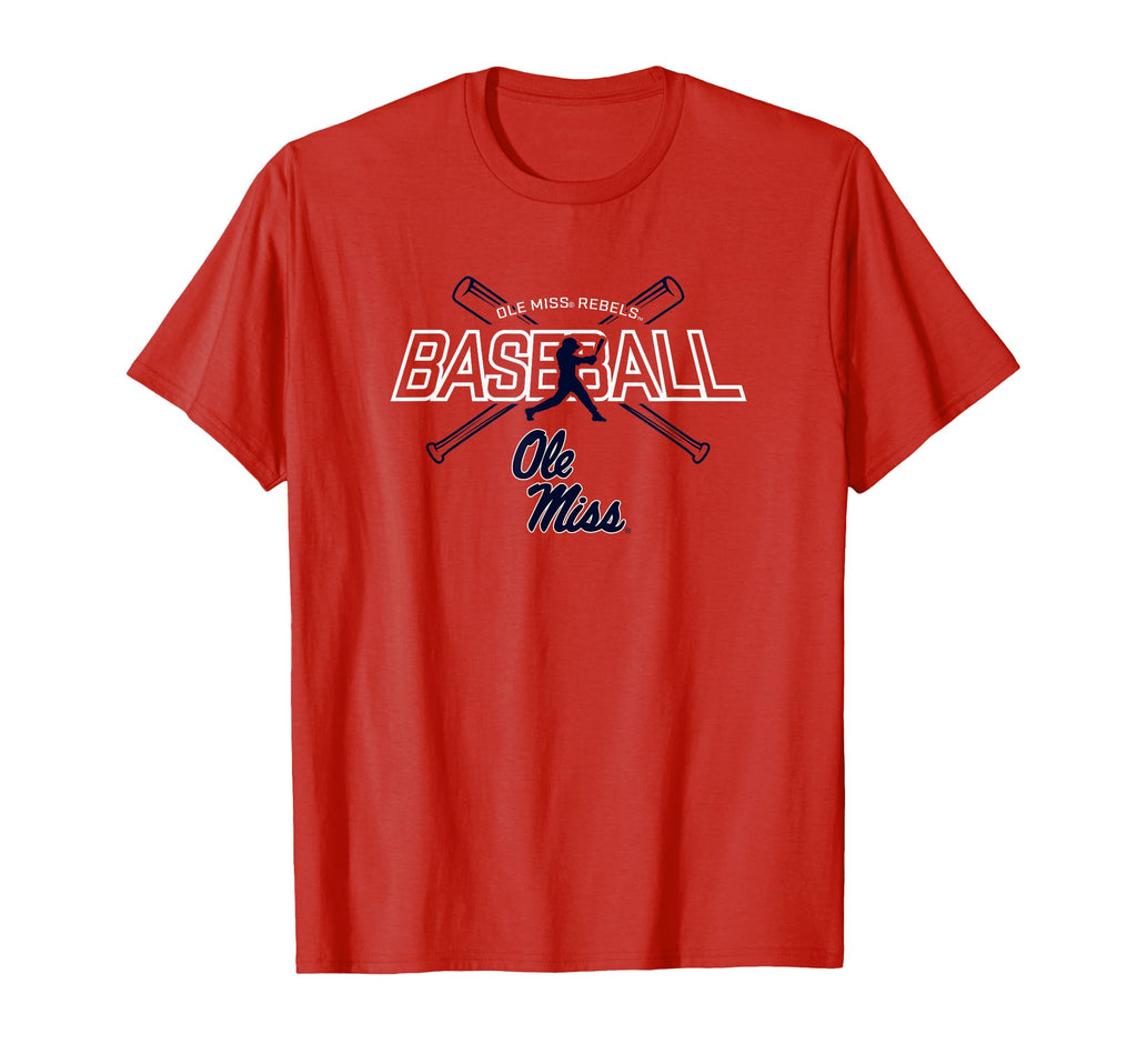 Mississippi Ole Miss Rebels Baseball Hitter T-Shirt - Graphic Print Unisex - T-Shirt, Sweatshirt, Hoodie