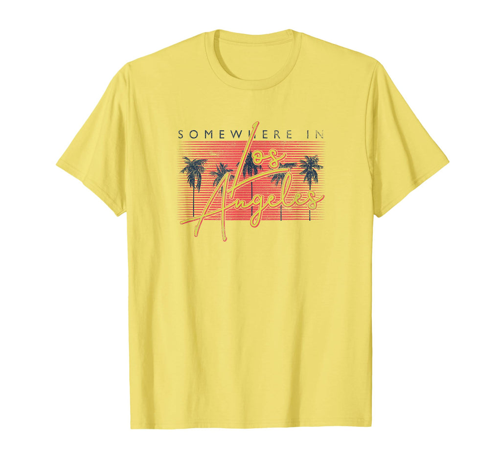 Somewhere Los Angeles Palm Trees T-Shirt - Minimalist Print Men Women - T-Shirt, Sweatshirt, Hoodie