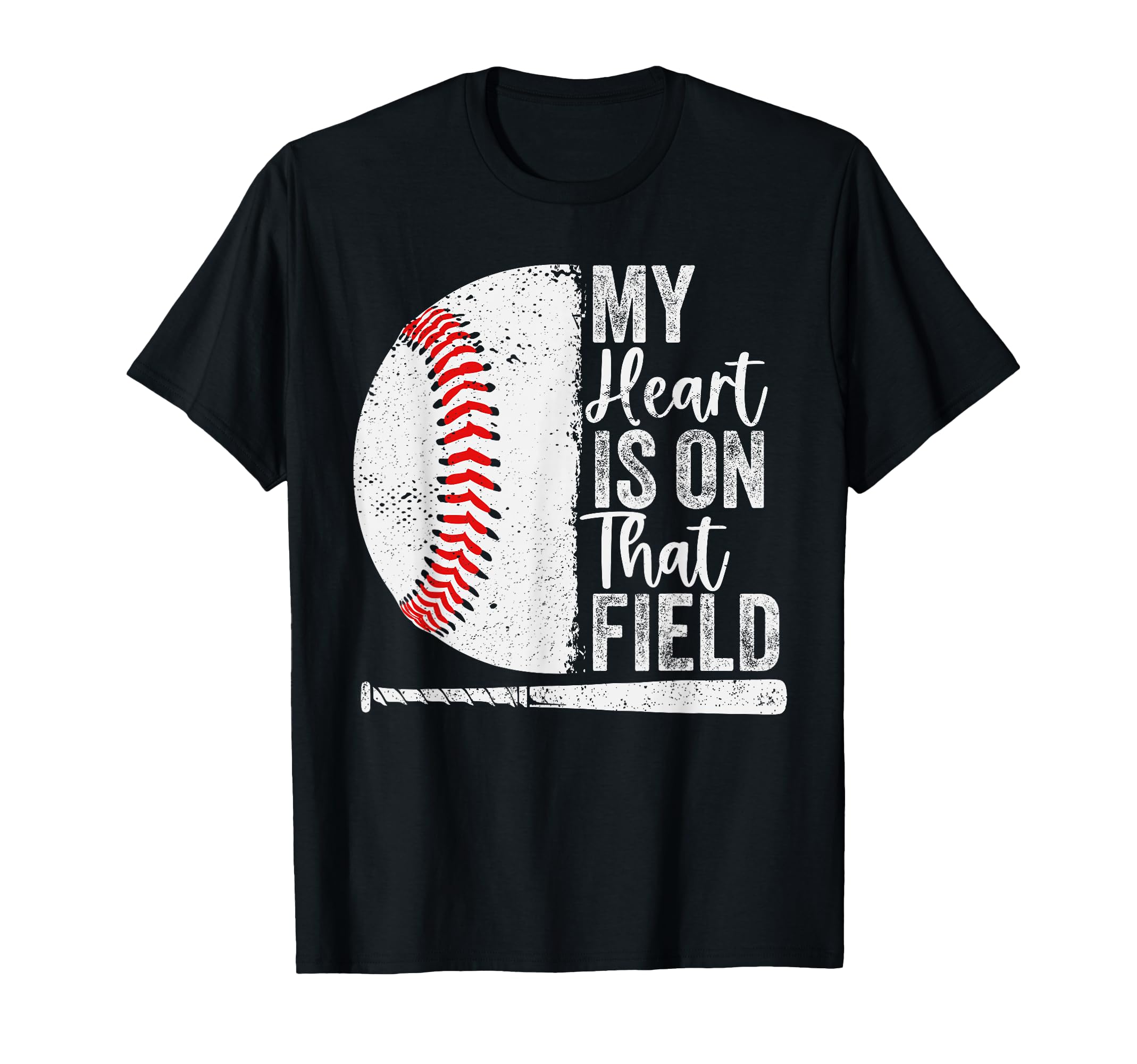 My Heart Is That Baseball Field Proud T-Shirt - Trendy Graphic for Adults - T-Shirt, Sweatshirt, Hoodie