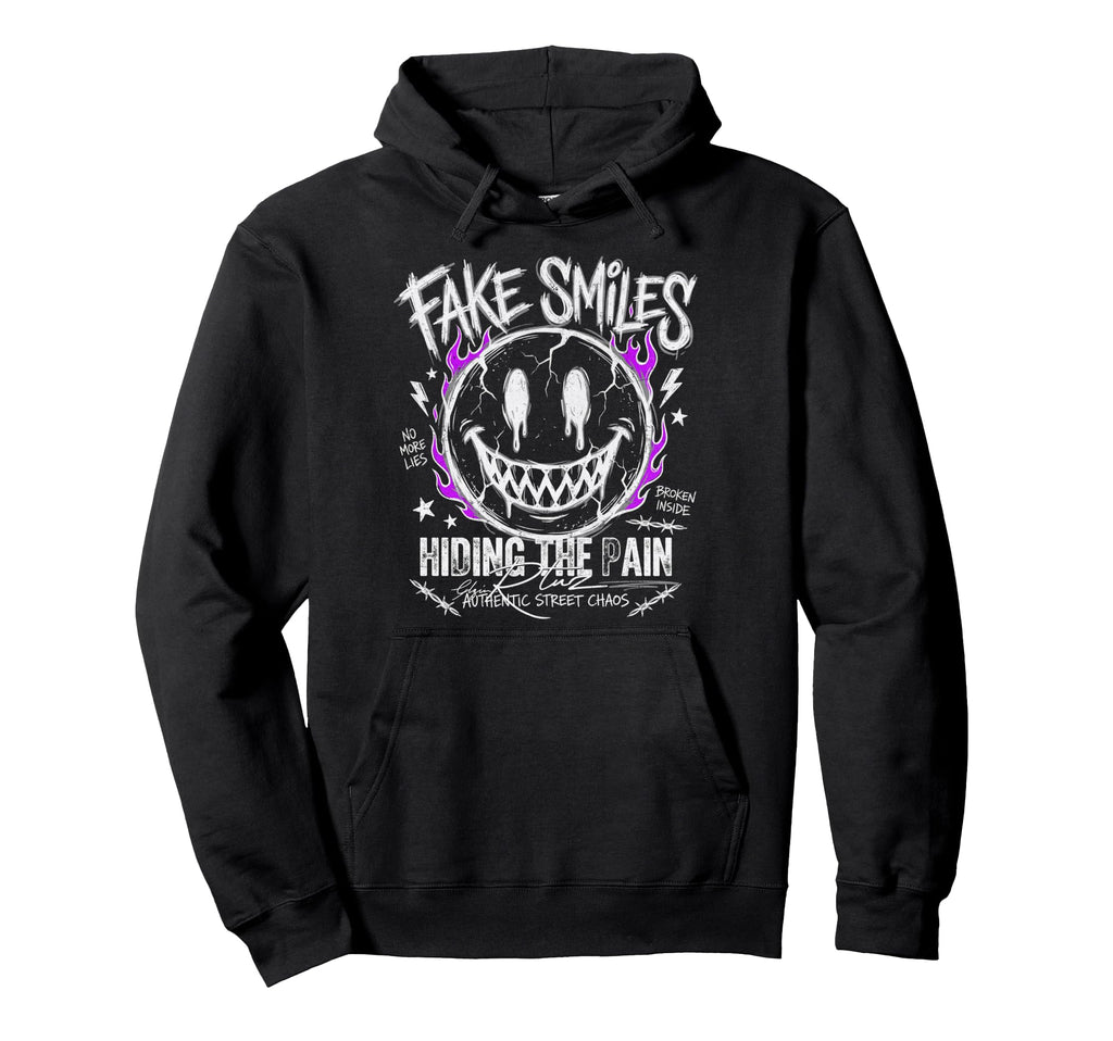 Aesthetic Streetwear Smile Hoodie - Unique Graphic Unisex - T-Shirt, Sweatshirt, Hoodie