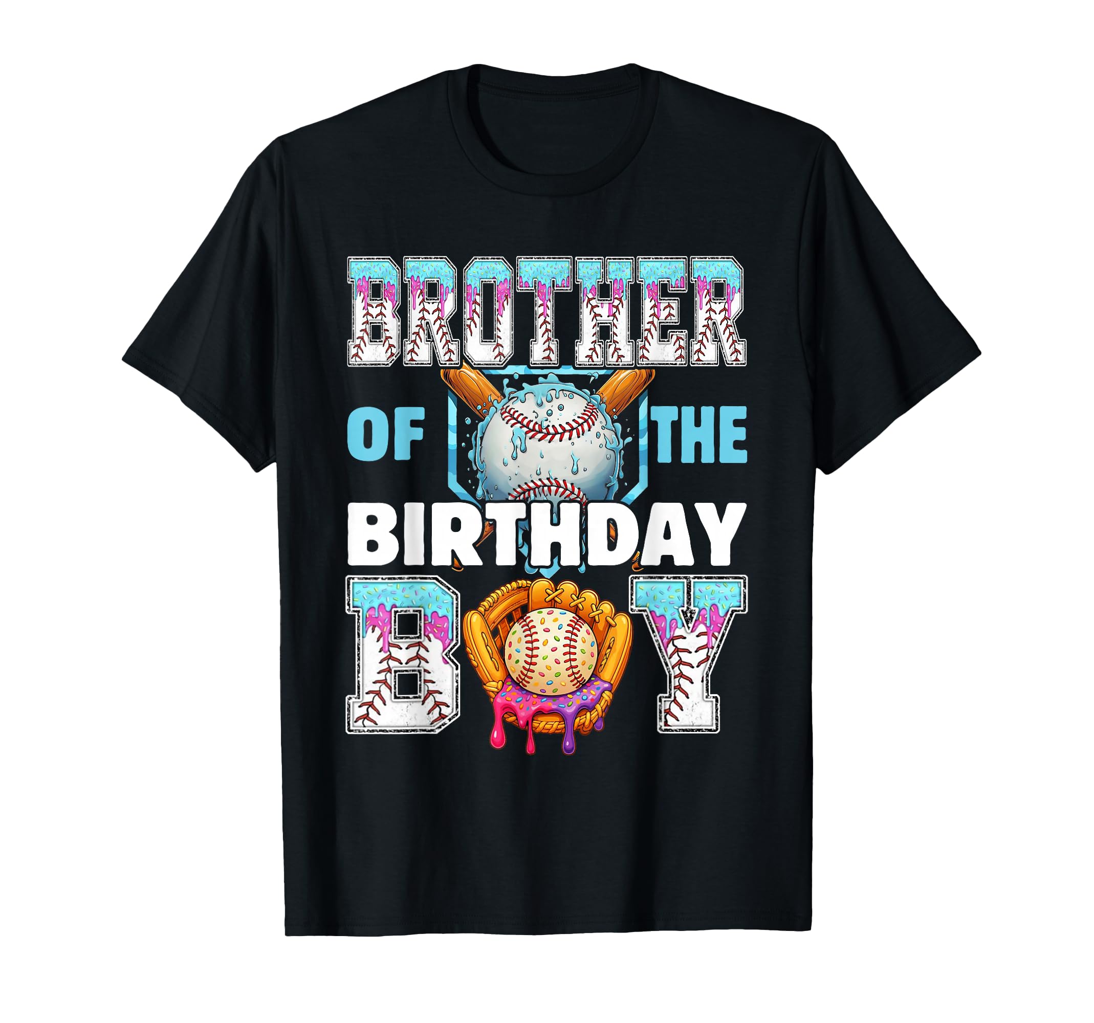 Baseball Ice Cream Drip Brother T-Shirt - Casual Everyday Wear Unisex - T-Shirt, Sweatshirt, Hoodie