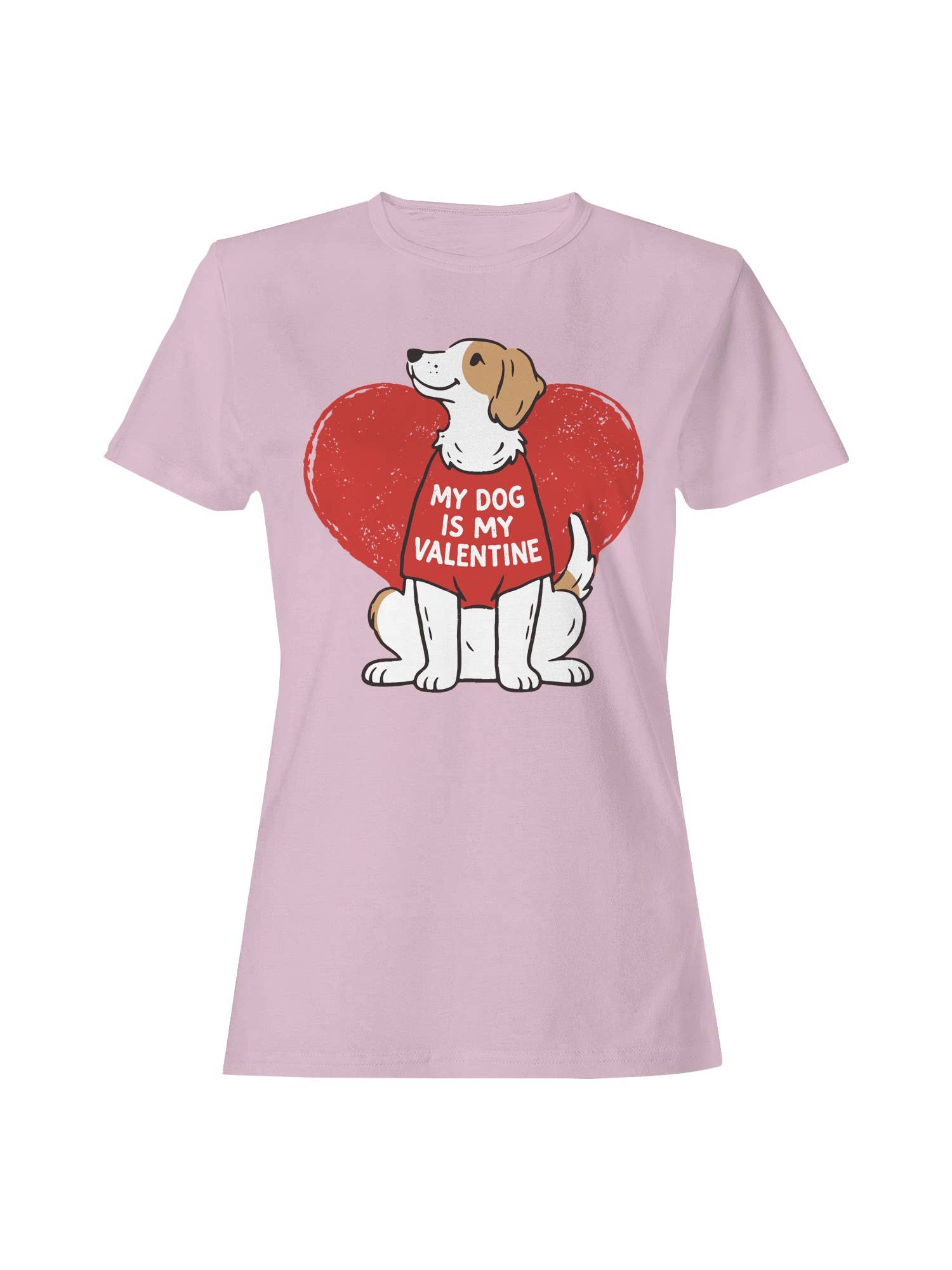 My Dog Is Valentine Design Women's - Adult & Kids T-Shirts, Sweatshirts & Hoodies apparel design preview 1