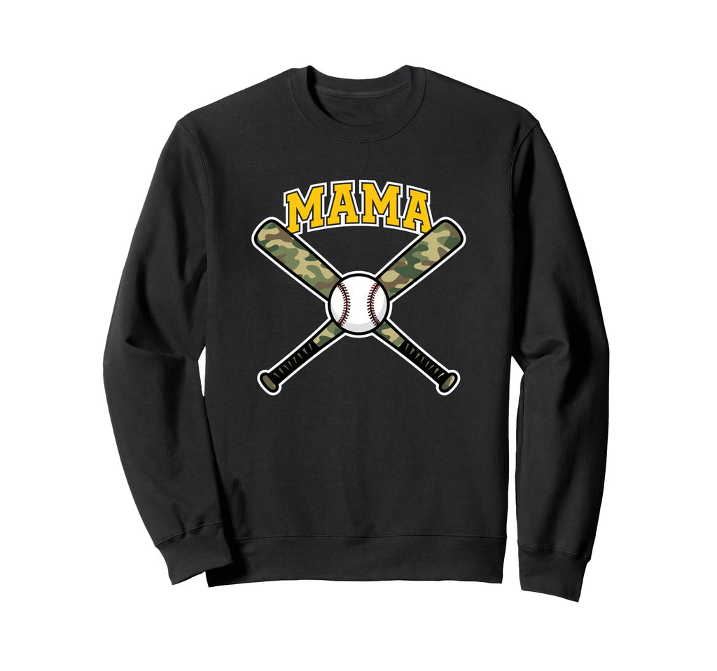 Mama Camo Baseball Mom Softball Sweatshirt - Custom Art Print Men Women - T-Shirt, Sweatshirt, Hoodie