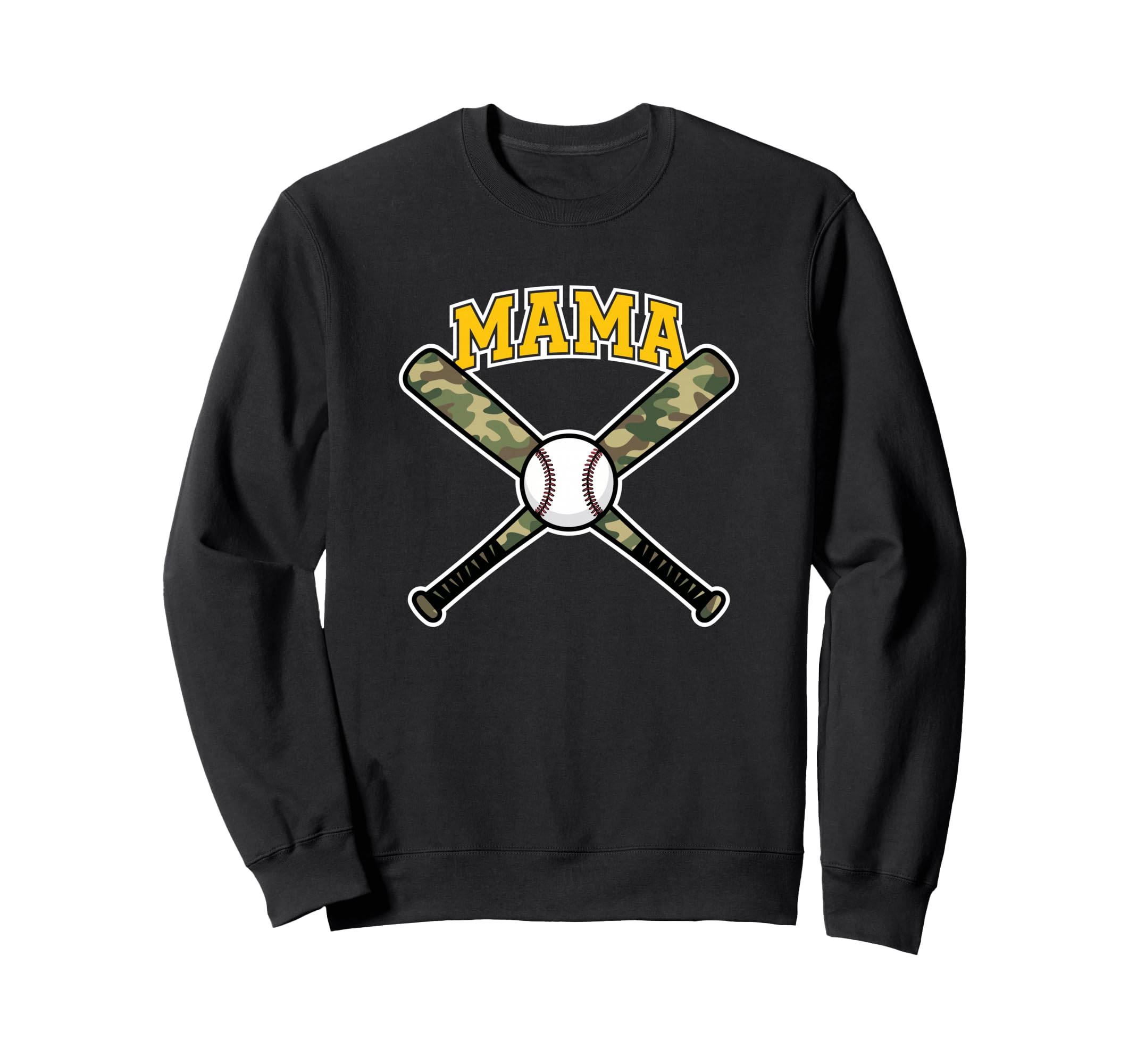 Mama Camo Baseball Mom Softball Sweatshirt - Custom Art Print Men Women - T-Shirt, Sweatshirt, Hoodie