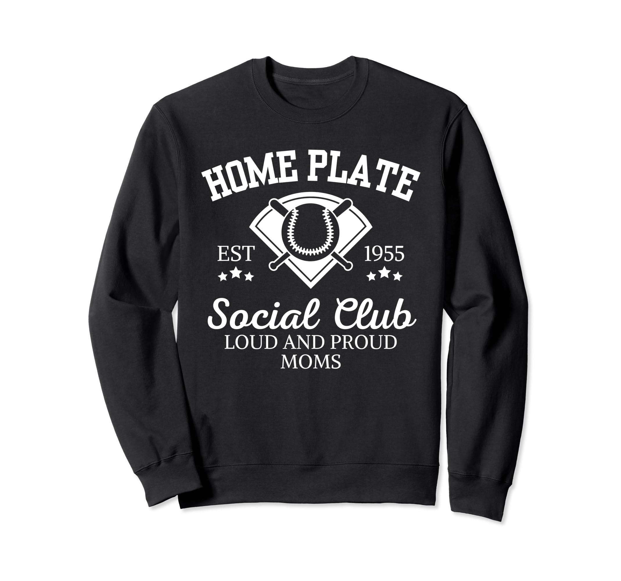 Home Plate Social Club Baseball Sweatshirt - Custom Art Print for Adults - T-Shirt, Sweatshirt, Hoodie
