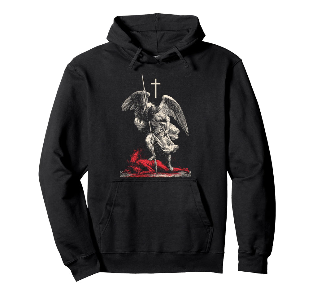 Saint Michael Archangel Urban Streetwear Hoodie - Graphic Print Unisex - T-Shirt, Sweatshirt, Hoodie