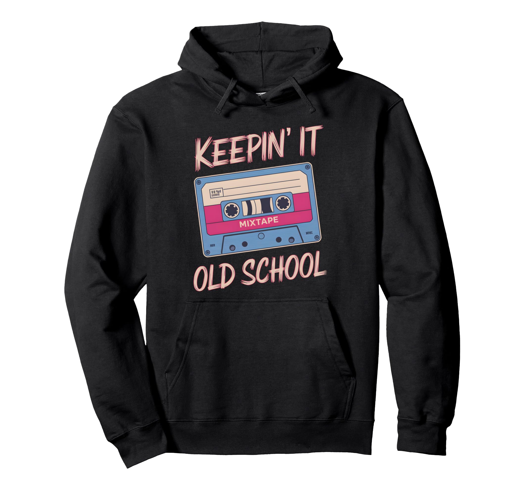 Old School Hip Hop 80S 90S Cassette Tape Hoodie - Unique Graphic Unisex - T-Shirt, Sweatshirt, Hoodie