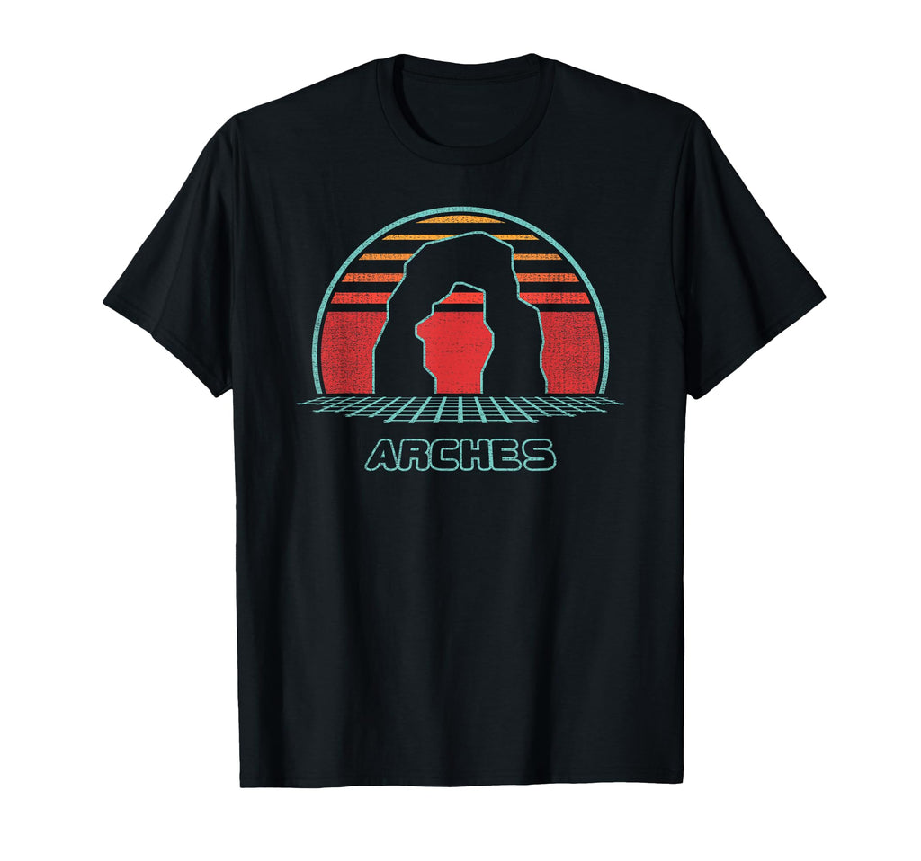 Arches National Park 80S T-Shirt - Unique Graphic for Adults - T-Shirt, Sweatshirt, Hoodie