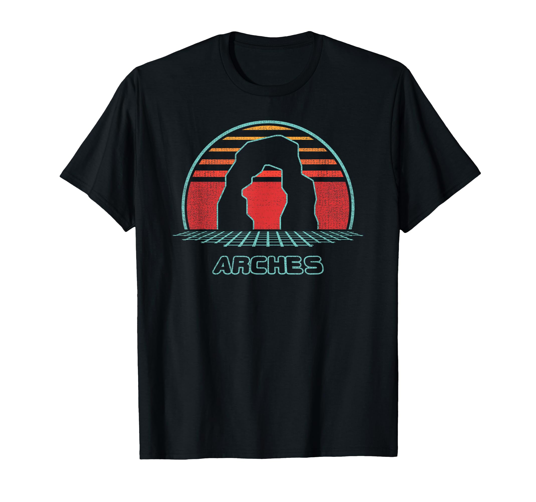 Arches National Park 80S T-Shirt - Unique Graphic for Adults - T-Shirt, Sweatshirt, Hoodie