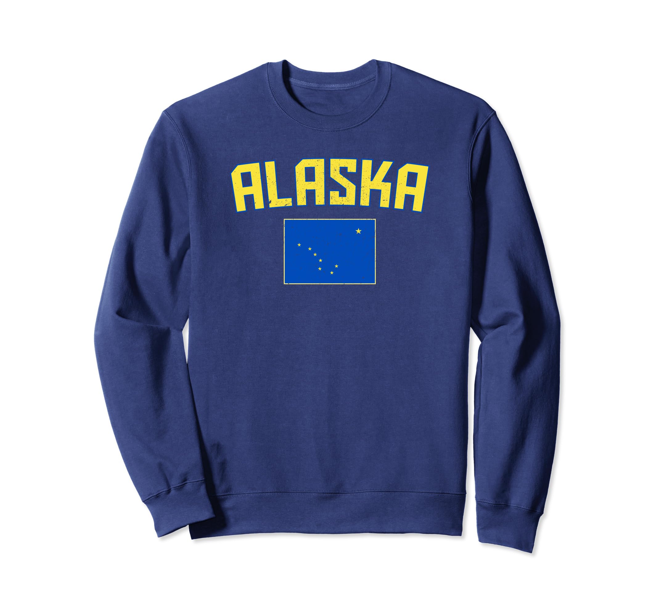 Distressed Alaska Flag Alaskan Sweatshirt - Trendy Graphic for Adults - T-Shirt, Sweatshirt, Hoodie