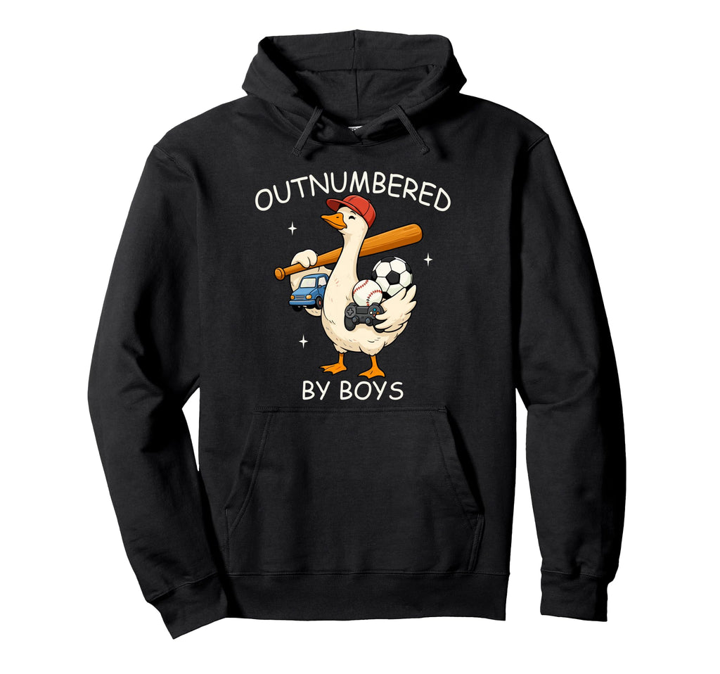 Outnumbered Goose Mothers Day Mom Hoodie - Fun Novelty Design for Adults - T-Shirt, Sweatshirt, Hoodie