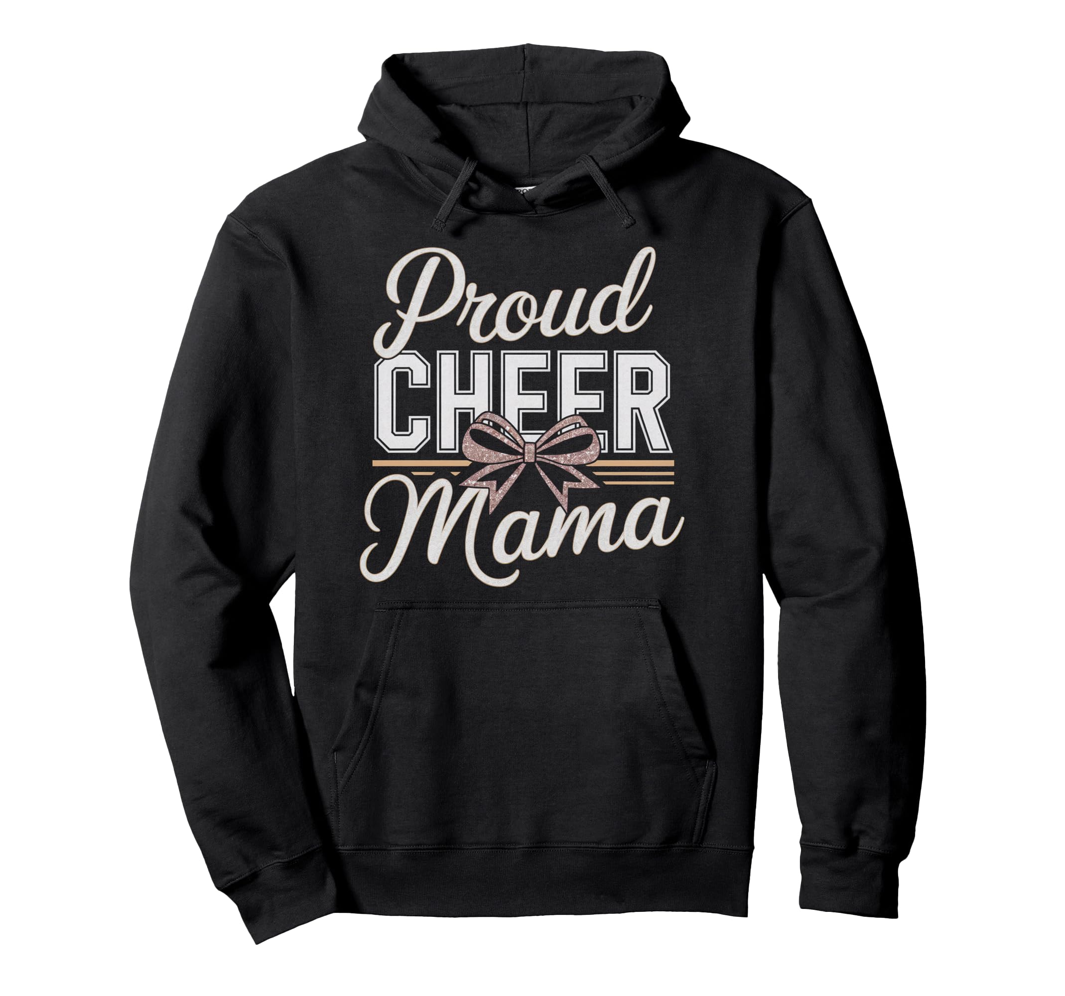 Cheer Mom Mother Bow Cheerleader Game Day Hoodie - Minimalist Print Unisex - T-Shirt, Sweatshirt, Hoodie
