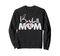 Baseball Mom Funny Heart Present Sweatshirt - Minimalist Print for Adults - T-Shirt, Sweatshirt, Hoodie
