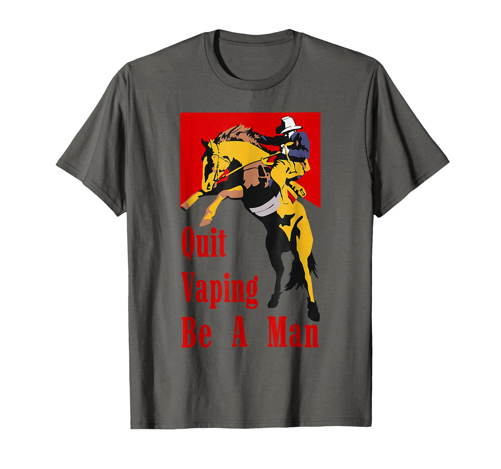 Funny Cowboy Stop Vaping Quit Vaping T-Shirt - Casual Everyday Wear Unisex - T-Shirt, Sweatshirt, Hoodie