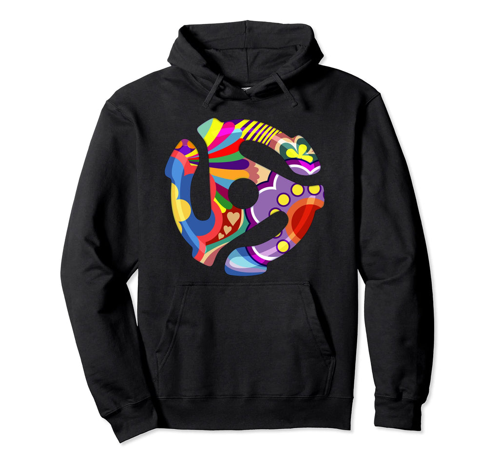Colorful Groovy Psychedelic 60S 45 Hoodie - Streetwear Style for Adults - T-Shirt, Sweatshirt, Hoodie