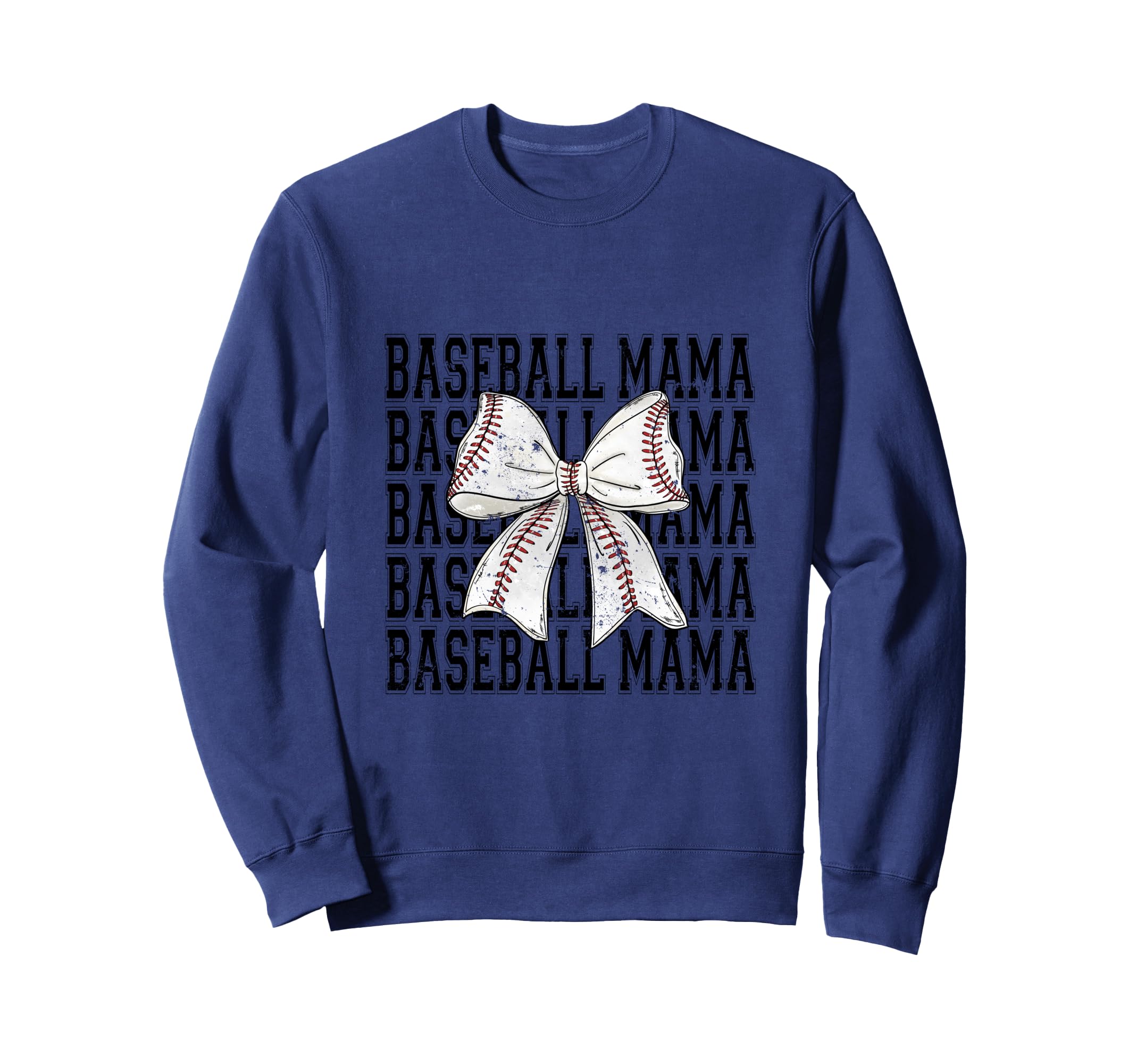Baseball Mama Coquette Bow Sweatshirt - Casual Everyday Wear for Adults - T-Shirt, Sweatshirt, Hoodie