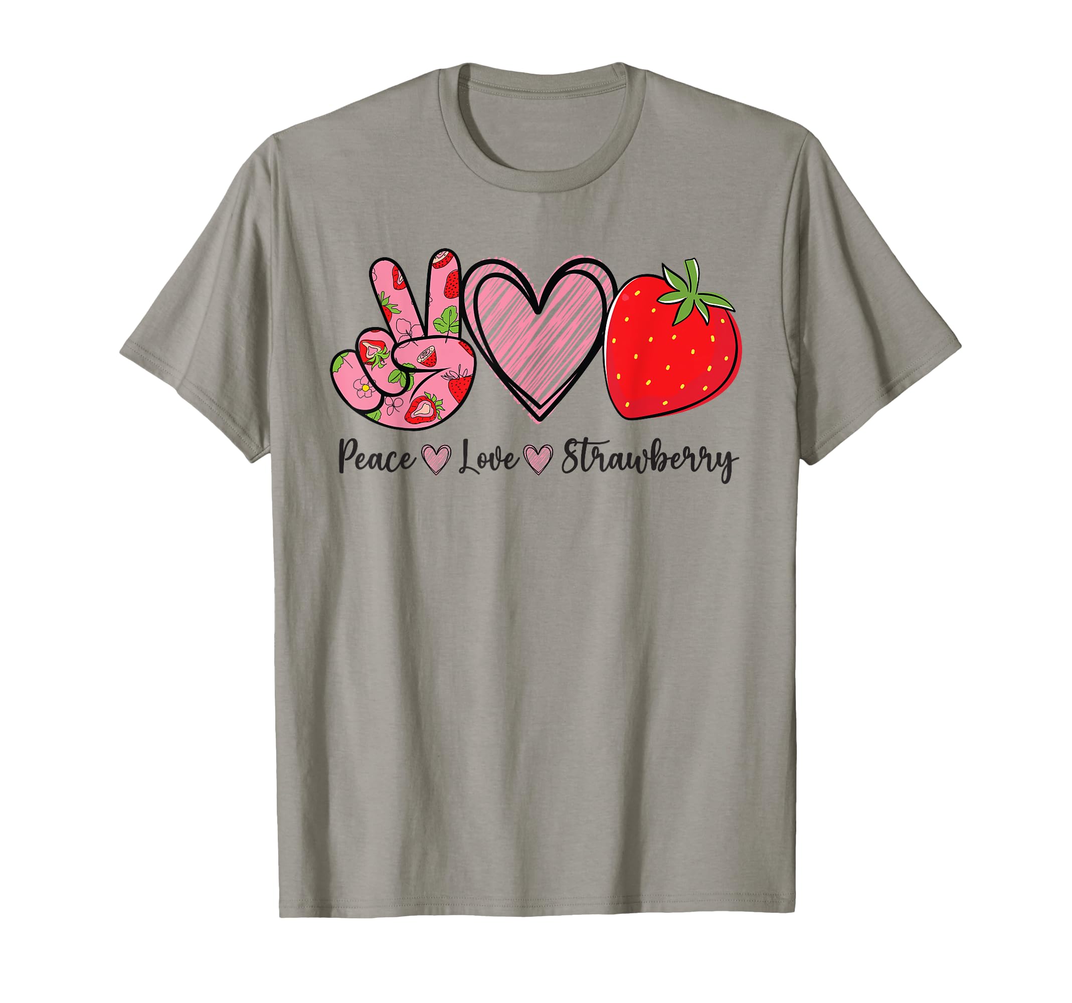 Peace Love Strawberry Farmer Strawberries T-Shirt - Unique Graphic Unisex - T-Shirt, Sweatshirt, Hoodie