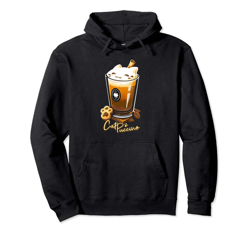 Cat Boho Puccino Funny Coffee Cat Cup Hoodie - Trendy Graphic Men Women - T-Shirt, Sweatshirt, Hoodie