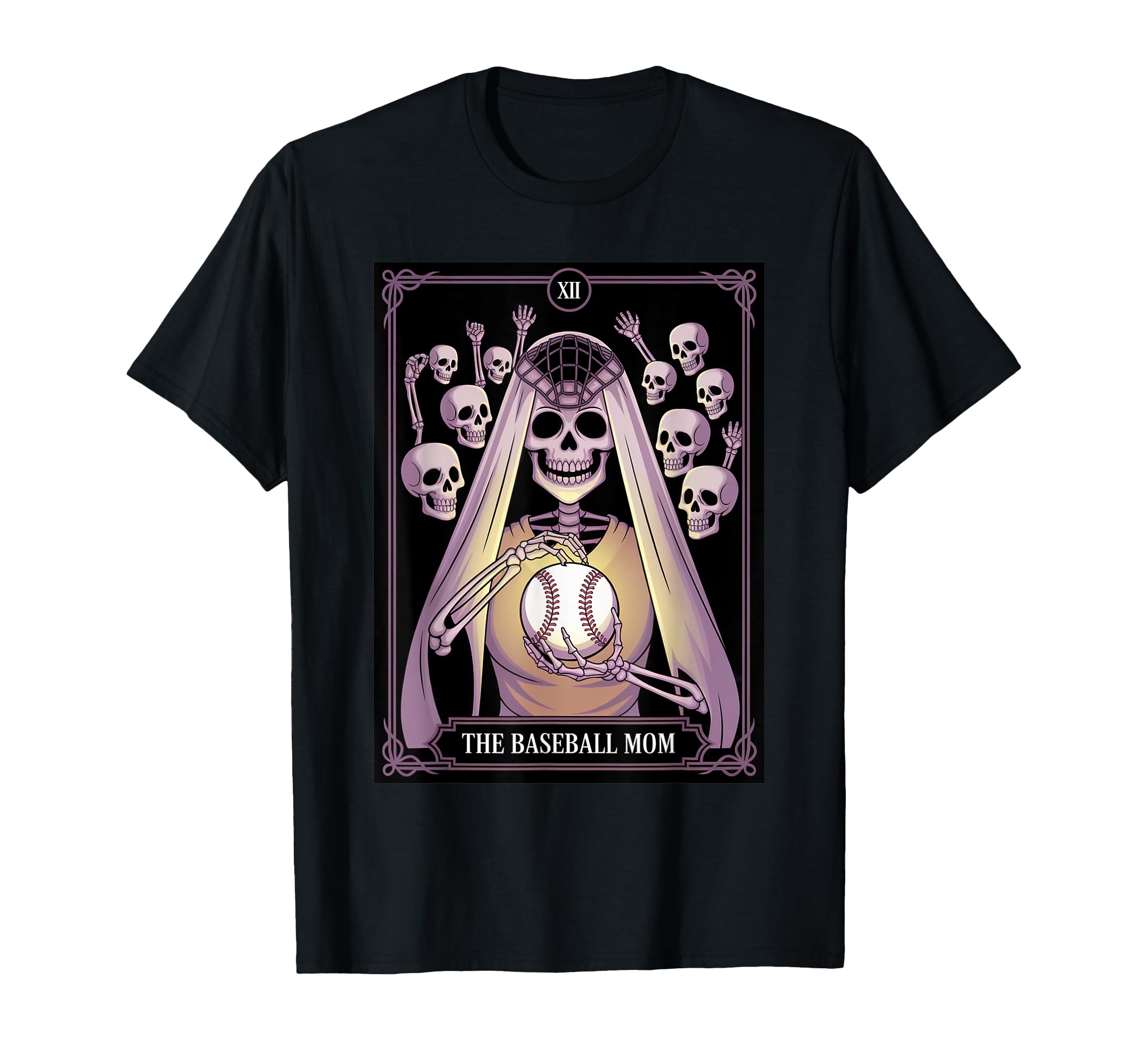 Funny Baseball Halloween Tarot Card T-Shirt - Custom Art Print Unisex - T-Shirt, Sweatshirt, Hoodie