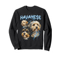 Havanese 90S Heavy Metal Dog Lover Sweatshirt - Minimalist Print Unisex - T-Shirt, Sweatshirt, Hoodie