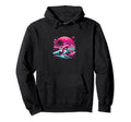 Palm Sunset Dolphin 80S 90S Vaporwave Hoodie - Streetwear Style Men Women - T-Shirt, Sweatshirt, Hoodie