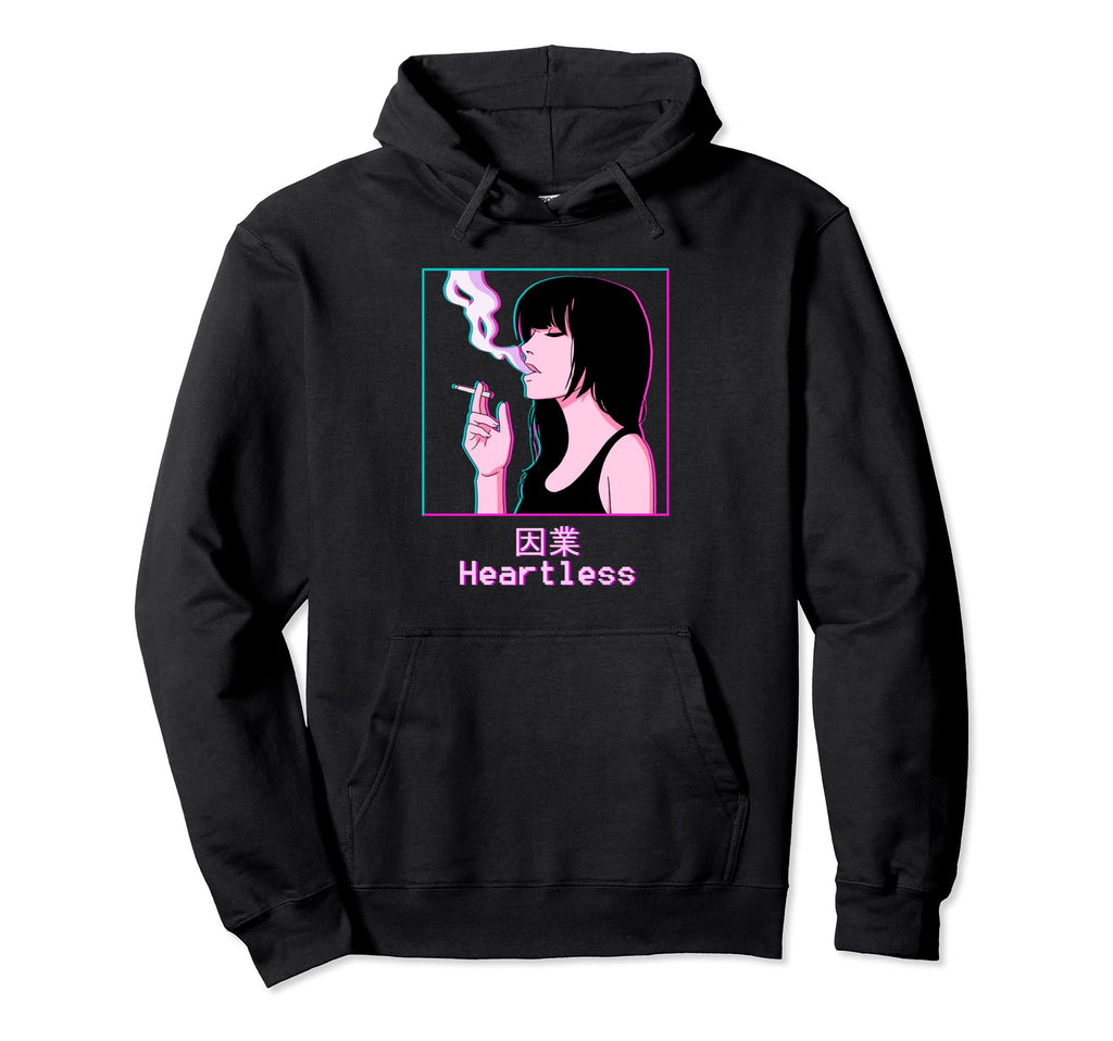 Japanese Aesthetic Vaporwave Heartless Hoodie - Aesthetic Graphic Unisex - T-Shirt, Sweatshirt, Hoodie