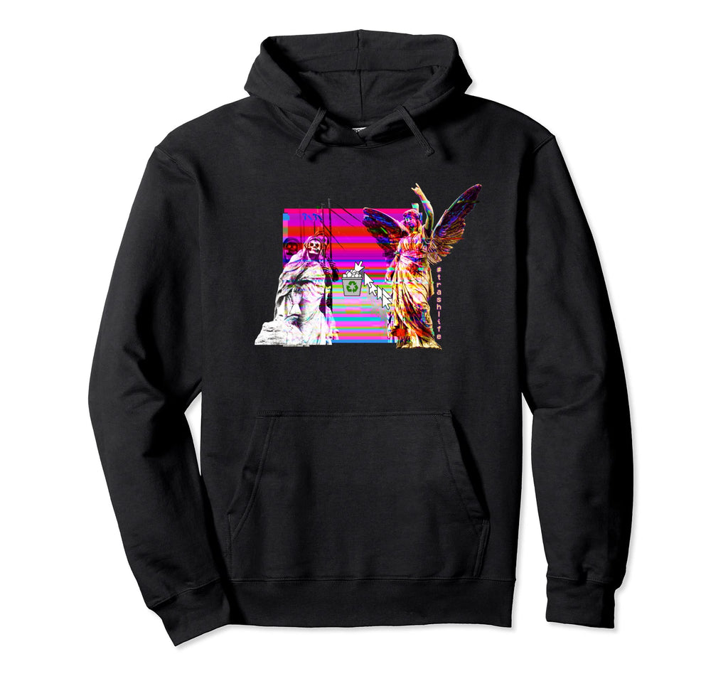 Death Angel Trashlife Sad Vaporwave Hoodie - Custom Art Print for Adults - T-Shirt, Sweatshirt, Hoodie