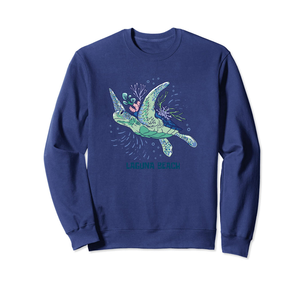 Sea Turtle Laguna Beach Vacation Sweatshirt - Novelty Apparel Men Women - T-Shirt, Sweatshirt, Hoodie