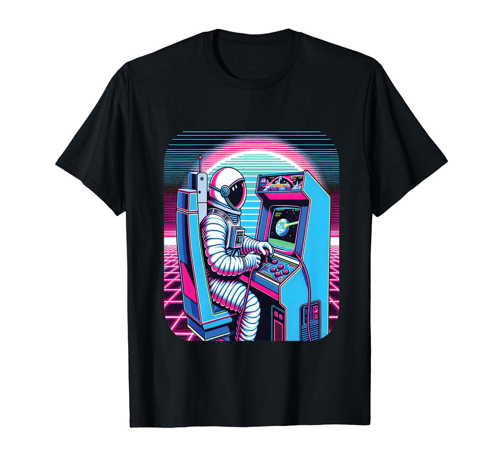 Arcade Game Machine Astronaut Gaming T-Shirt - Trendy Graphic Unisex - T-Shirt, Sweatshirt, Hoodie