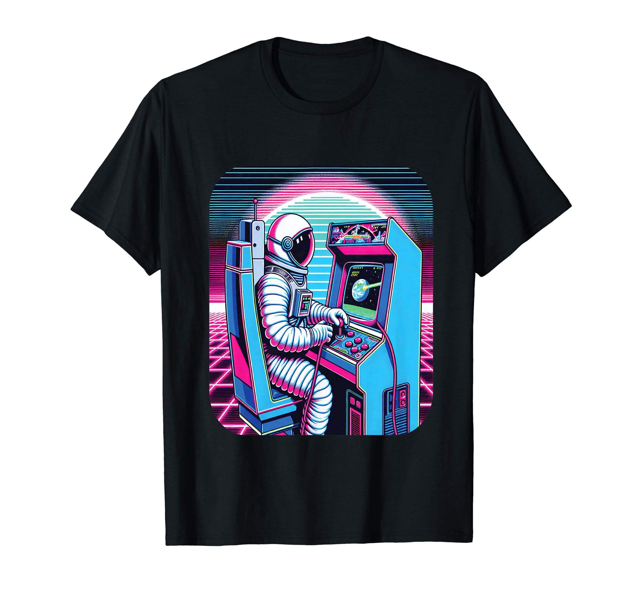 Arcade Game Machine Astronaut Gaming T-Shirt - Trendy Graphic Unisex - T-Shirt, Sweatshirt, Hoodie