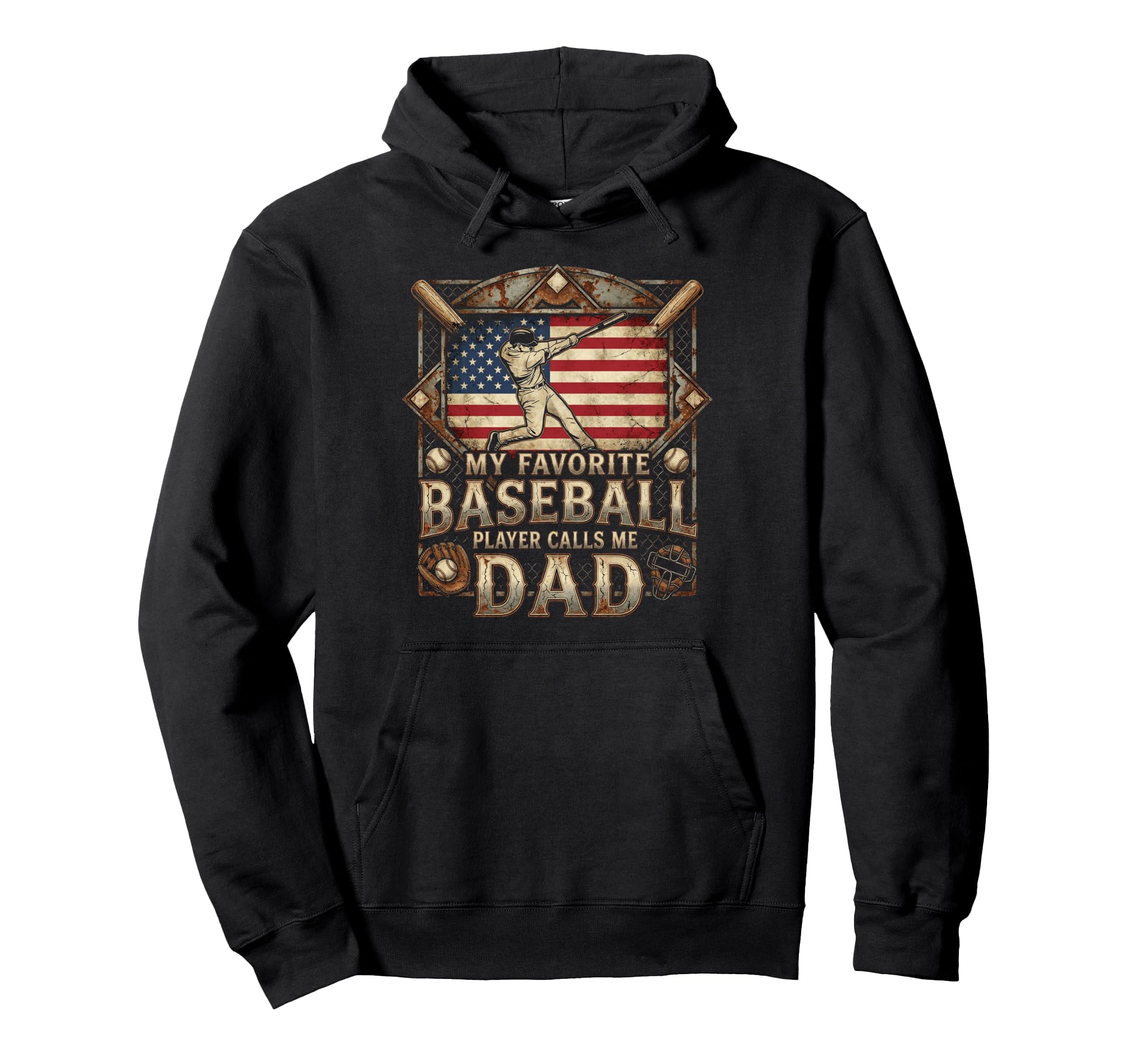 Fathers Day My Favorite Baseball Hoodie - Aesthetic Graphic for Adults - T-Shirt, Sweatshirt, Hoodie