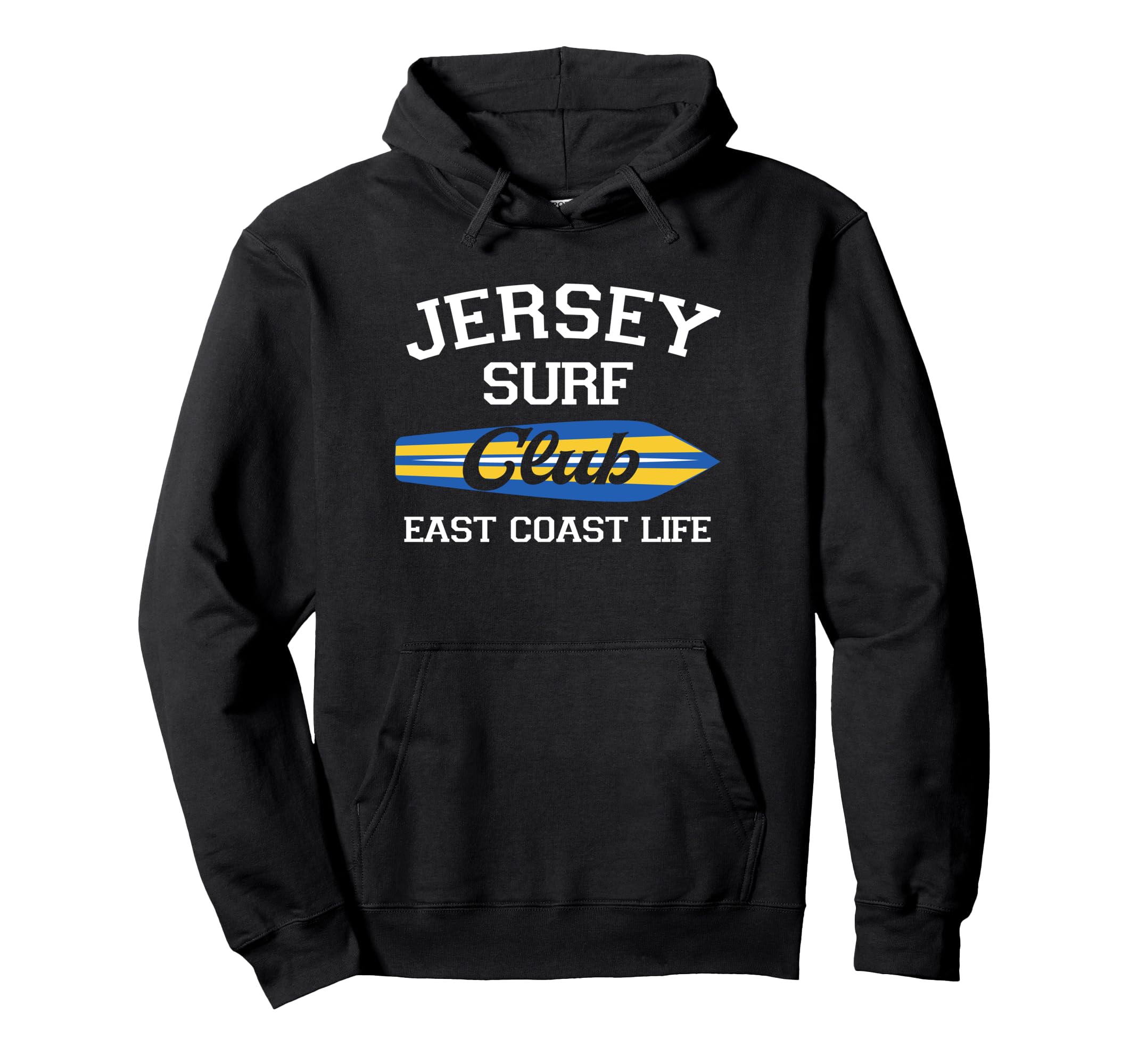 Jersey Surf Club Surfing Beach Hoodie - Trendy Graphic for Adults - T-Shirt, Sweatshirt, Hoodie