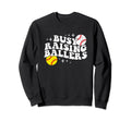 Busy Raising Ballers Softball Sweatshirt - Trendy Graphic for Adults - T-Shirt, Sweatshirt, Hoodie