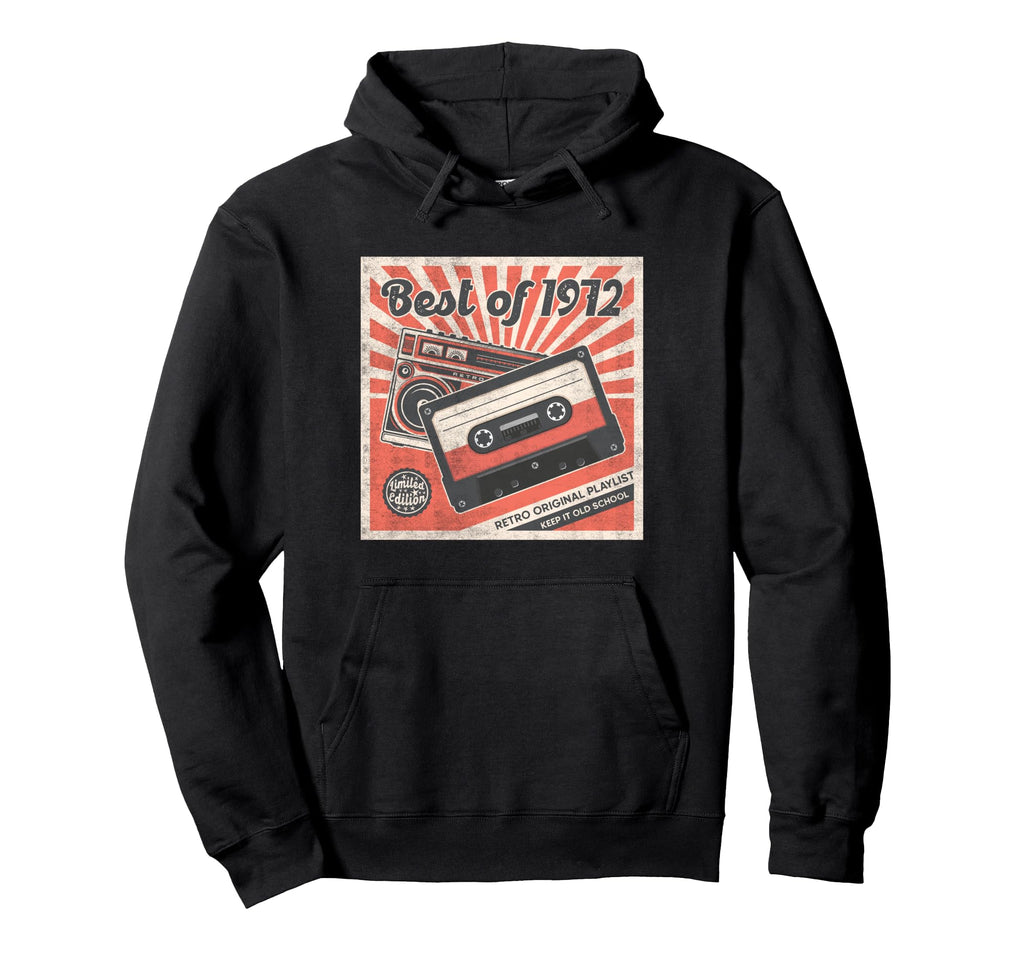 Best 1972 Cassette And Tape Recorder Hoodie - Fun Novelty Design Unisex - T-Shirt, Sweatshirt, Hoodie