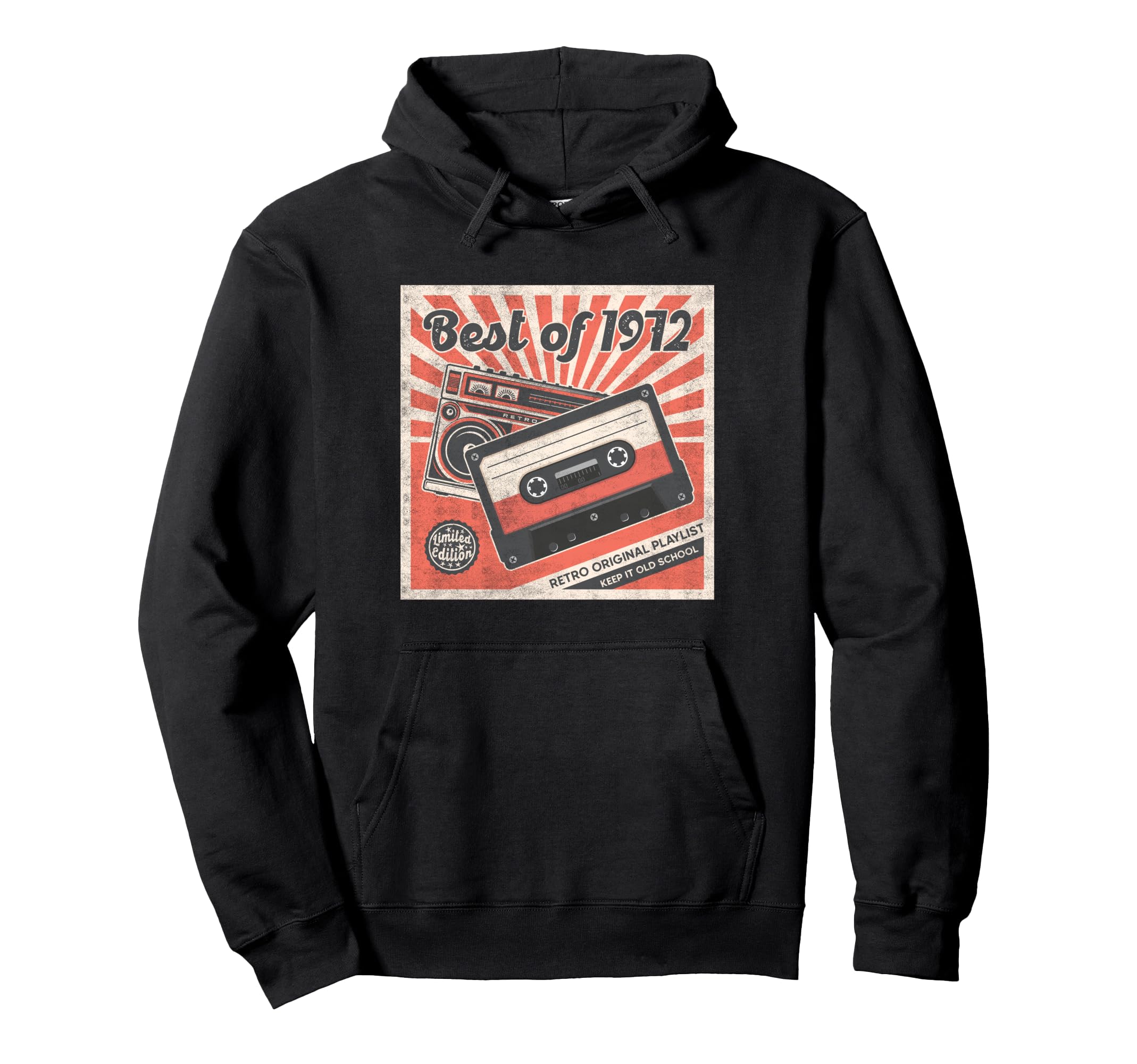 Best 1972 Cassette And Tape Recorder Hoodie - Fun Novelty Design Unisex - T-Shirt, Sweatshirt, Hoodie