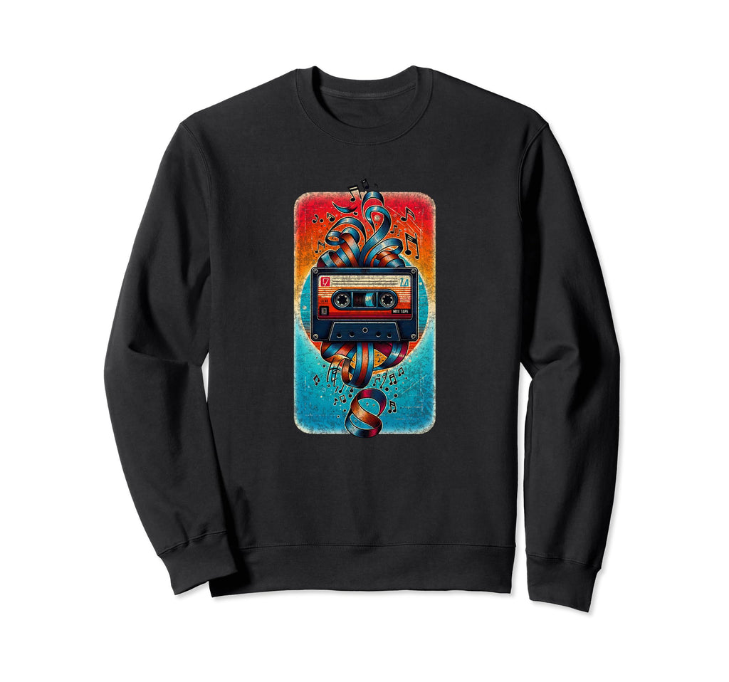 Oldschool Cassette Mixtape Sweatshirt - Trendy Graphic Men Women - T-Shirt, Sweatshirt, Hoodie