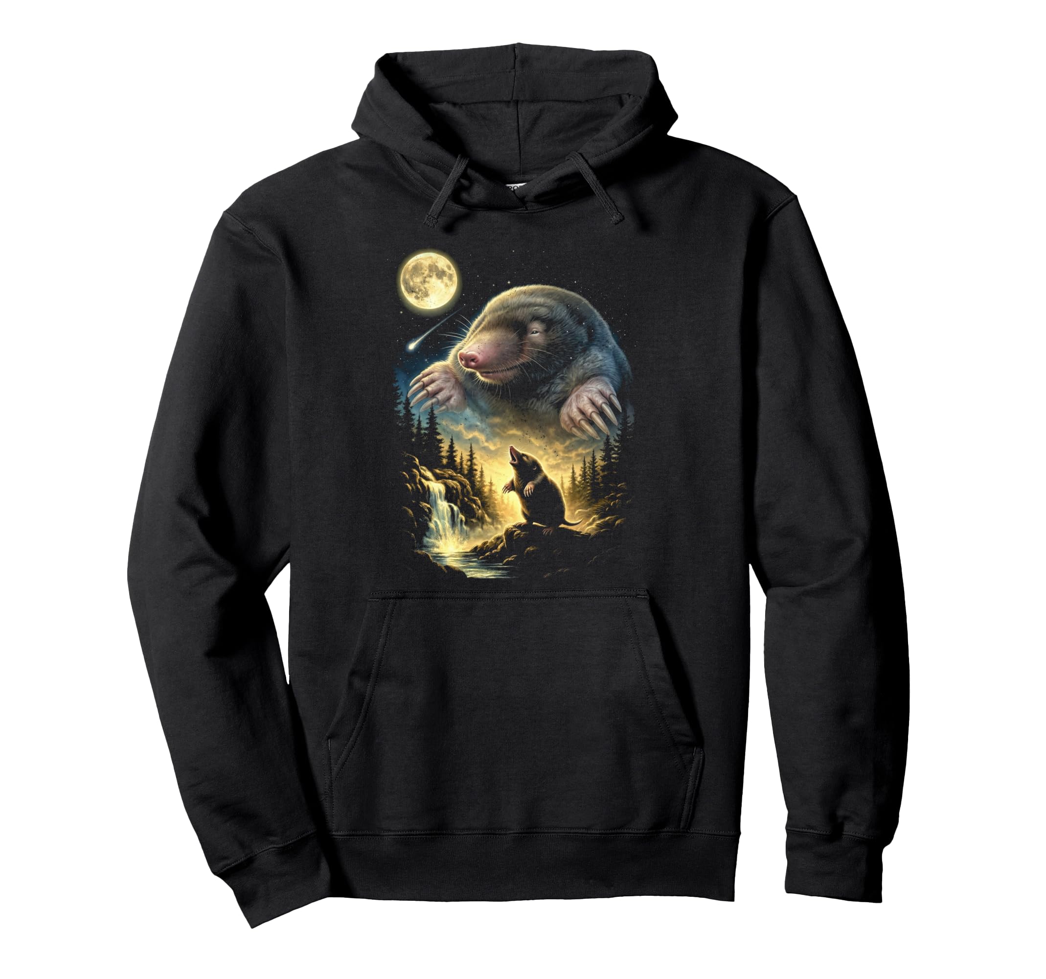 Platypus Howling To Moon Meme Funny Hoodie - Aesthetic Graphic for Adults - T-Shirt, Sweatshirt, Hoodie