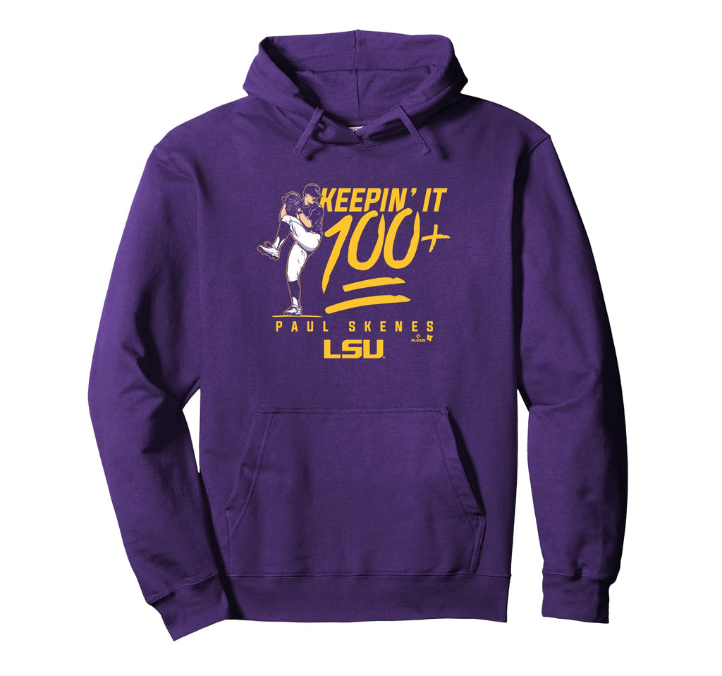Paul Skenes Keepin It 100 Lsu Tigers Hoodie - Custom Art Print Unisex - T-Shirt, Sweatshirt, Hoodie