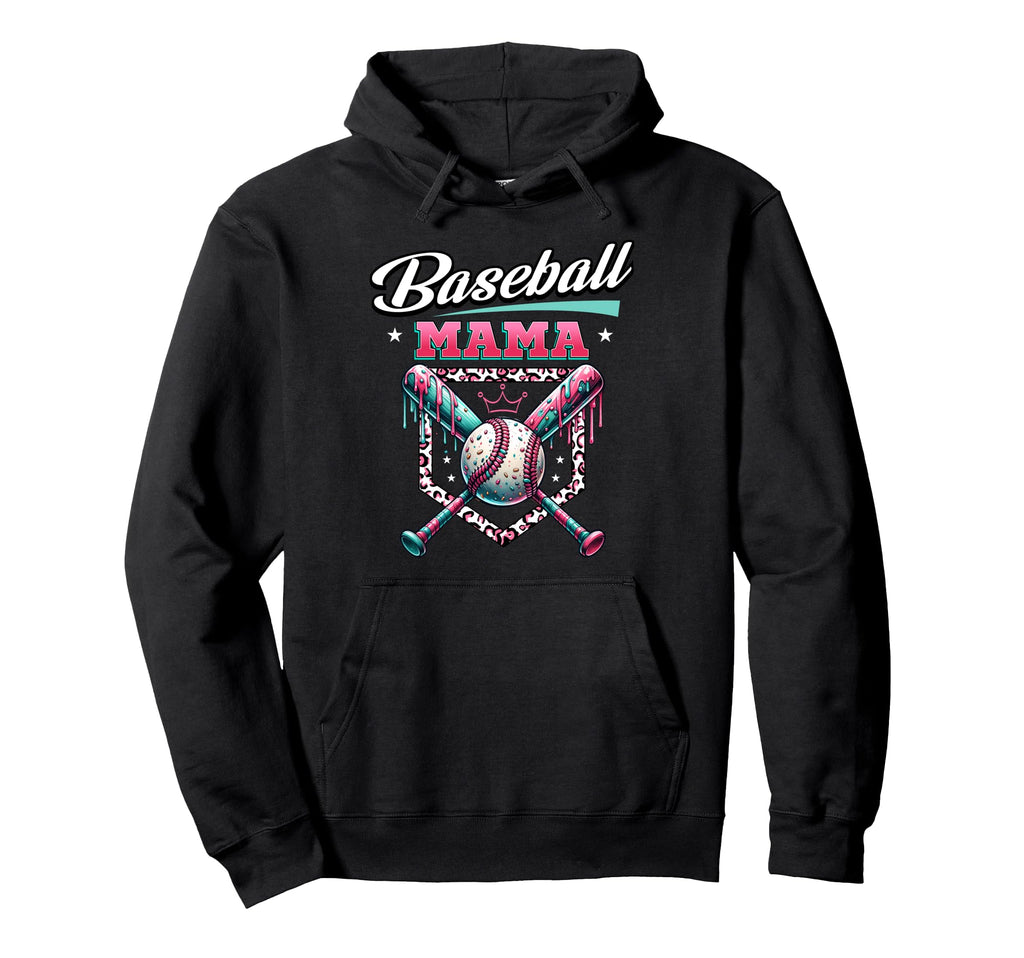 Baseball Mama Dripping Baseball Bat Hoodie - Custom Art Print Men Women - T-Shirt, Sweatshirt, Hoodie